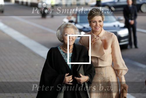 Amsterdam 4 november 2019
Koningin Maxima en prinses Beatrix arriveren bij uitreiking prins Bernhard cultuurprijs in theater aan het IJ.