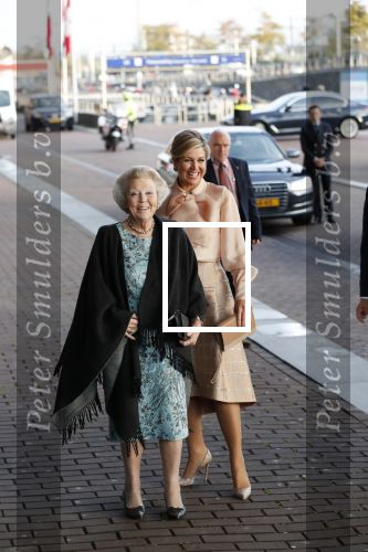 Amsterdam 4 november 2019
Koningin Maxima en prinses Beatrix arriveren bij uitreiking prins Bernhard cultuurprijs in theater aan het IJ.