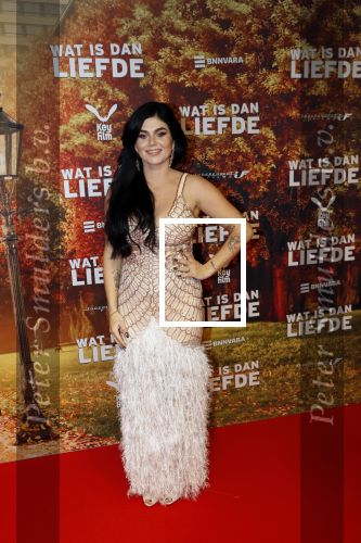 Amsterdam 14 oktober 2019
Premiere Wat is dan liefde in Tuschinski. Roxeanne Hazes kwam met partner Erik Zwennes