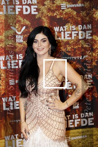 Amsterdam 14 oktober 2019
Premiere Wat is dan liefde in Tuschinski. Roxeanne Hazes kwam met partner Erik Zwennes