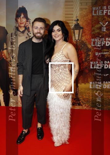 Amsterdam 14 oktober 2019
Premiere Wat is dan liefde in Tuschinski. Roxeanne Hazes kwam met partner Erik Zwennes