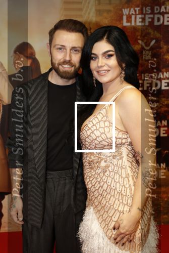 Amsterdam 14 oktober 2019
Premiere Wat is dan liefde in Tuschinski. Roxeanne Hazes kwam met partner Erik Zwennes