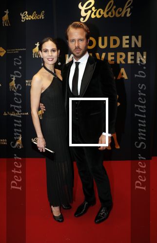 Utrecht 4 oktober 2019
Uitreiking gouden kalveren in schouwburg Utrecht. Thijs Romer met partner  Igone de Jongh