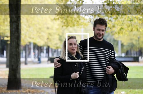 Amsterdam 15 oktober 2020
Eva Jinek en haar vriend Dexter van der Voorn wandelend in Amsterdam zuid