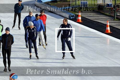 Amsterdam 4 november 2020
Kees Boot en Kim Lammers  schaatsend op de Jaap Edenbaan.