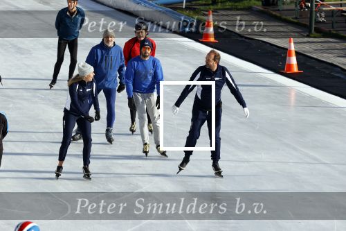 Amsterdam 4 november 2020
Kees Boot en Kim Lammers  schaatsend op de Jaap Edenbaan.
