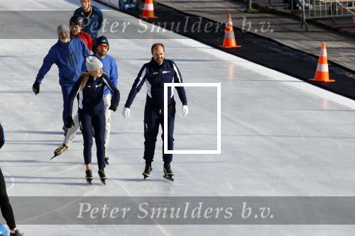 Amsterdam 4 november 2020
Kees Boot en Kim Lammers  schaatsend op de Jaap Edenbaan.