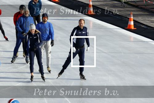 Amsterdam 4 november 2020
Kees Boot en Kim Lammers  schaatsend op de Jaap Edenbaan.