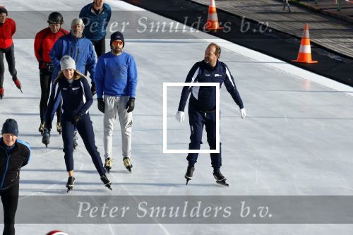Amsterdam 4 november 2020
Kees Boot en Kim Lammers  schaatsend op de Jaap Edenbaan.