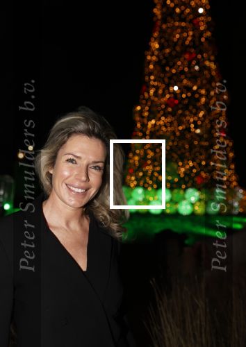 Noordwijk 5 november 2020
Harry Mens steekt de lichten van de kerstboom bij Hotel Huis ter Duin aan dit jaar. Marie Claire Noorlander