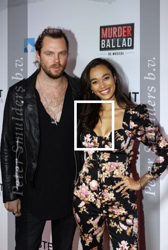 Gouda 12 oktober 2020
Premiere Murder Ballad in schouwburg Gouda.
Romy Monteiro met vriend Jasper Suyk