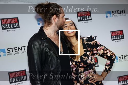 Gouda 12 oktober 2020
Premiere Murder Ballad in schouwburg Gouda.
Romy Monteiro met vriend Jasper Suyk