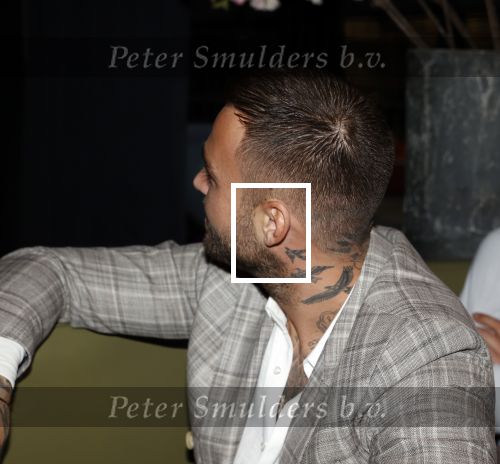 Amsterdam 15 november 2021
Boekpresentatie van Dries Roelvink bij restaurant La Brochette. Dave Roelvink tatoo