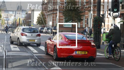 Amsterdam 26 oktober 2022
Bram Moszkowicz in zijn rode porsche 911 in Amsterdam centrum.