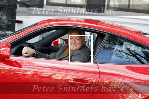 Amsterdam 26 oktober 2022
Bram Moszkowicz in zijn rode porsche 911 in Amsterdam centrum.