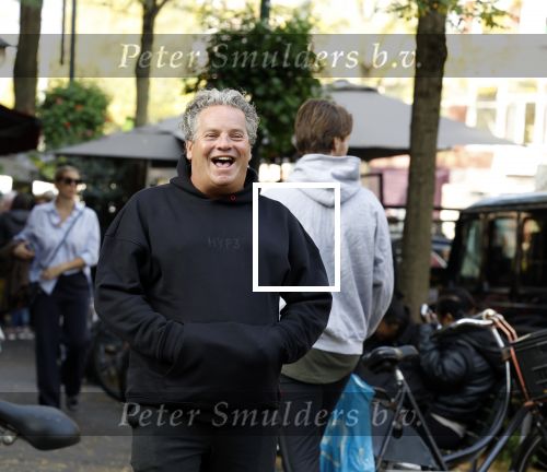 Amsterdam 31 oktober 2022
Dirk Zeelenberg met een kennis in Amsterdam zuid.