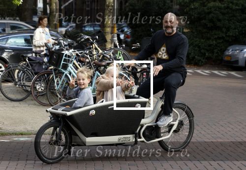 Amsterdam 26 oktober 2022
Jeroen v d Bergh met zijn kindeen in de bakfiets