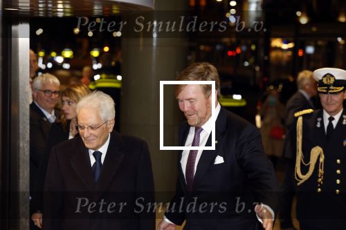 Amsterdam 10 november 2022
De president van Italie Sergio Mattarella ontvangt Koning Willem Alexander en koningin Maxima bij concertgebouw.
