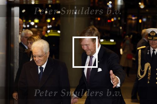 Amsterdam 10 november 2022
De president van Italie Sergio Mattarella ontvangt Koning Willem Alexander en koningin Maxima bij concertgebouw.