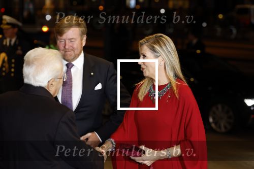 Amsterdam 10 november 2022
De president van Italie Sergio Mattarella ontvangt Koning Willem Alexander en koningin Maxima bij concertgebouw.