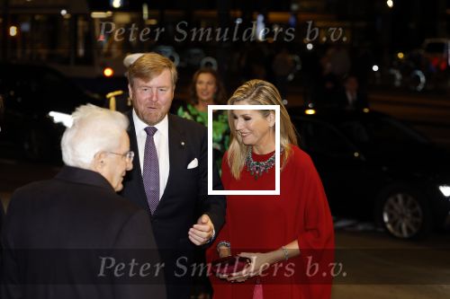 Amsterdam 10 november 2022
De president van Italie Sergio Mattarella ontvangt Koning Willem Alexander en koningin Maxima bij concertgebouw.