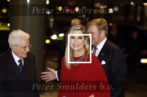 Amsterdam 10 november 2022
De president van Italie Sergio Mattarella ontvangt Koning Willem Alexander en koningin Maxima bij concertgebouw.