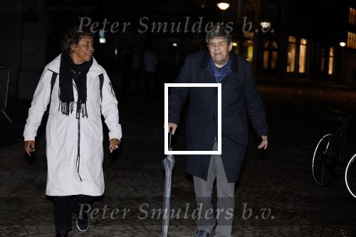 Amsterdam 13 oktober 2022
Prinses Beatrix opent de expositie van haar moeder prinses Juliana in de nieuwe kerk in Amsterdam. Noraly Beyer met haar partner Joost Prinsen