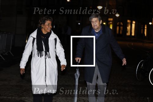 Amsterdam 13 oktober 2022
Prinses Beatrix opent de expositie van haar moeder prinses Juliana in de nieuwe kerk in Amsterdam. Noraly Beyer met haar partner Joost Prinsen