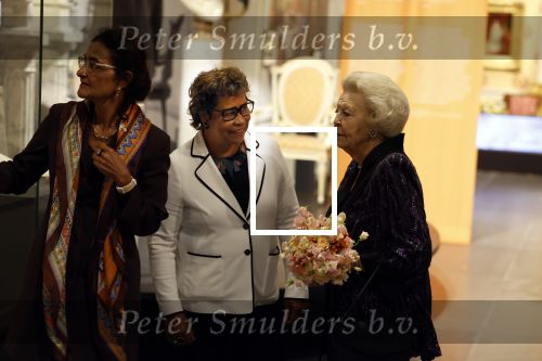 Amsterdam 13 oktober 2022
Prinses Beatrix opent de expositie van haar moeder prinses Juliana in de nieuwe kerk in Amsterdam. Noraly Beyer met prinses Beatrix
