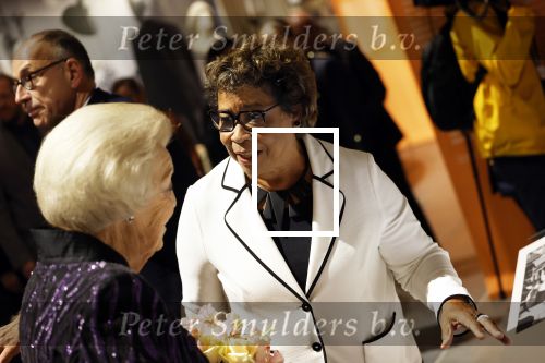 Amsterdam 13 oktober 2022
Prinses Beatrix opent de expositie van haar moeder prinses Juliana in de nieuwe kerk in Amsterdam. Noraly Beyer met prinses Beatrix