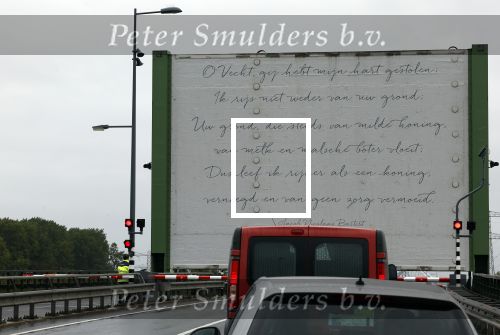 Muiden 24 september 2022
Vechtbrug met een tekst onder op de brug