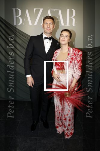 Amsterdam 14 november 2022
Gala van Harpers Bazaar in Amsterdam centrum.
Victoria Koblenko en haar man Evgeniy Levchenko
