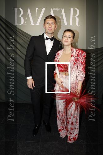 Amsterdam 14 november 2022
Gala van Harpers Bazaar in Amsterdam centrum.
Victoria Koblenko en haar man Evgeniy Levchenko