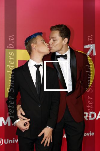Amsterdam 23 oktober 2022
Premiere film BROS in Tuschinski. 
Ziggy Krassenberg en partner Sylvius Roeles