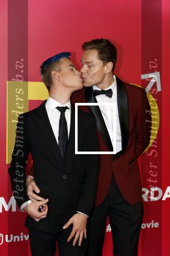 Amsterdam 23 oktober 2022
Premiere film BROS in Tuschinski. 
Ziggy Krassenberg en partner Sylvius Roeles