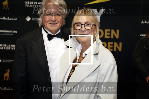 Utrecht 29 september 2023
Uitreiking gouden kalveren in de schouwburg van Utrecht. Beppie Melissen met haar partner Ernst Weil