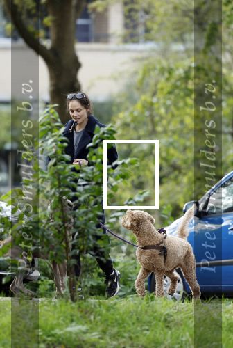 Omgeving Amsterdam 14 oktober 2023
Igone de Jongh heeft een nieuw huis na haar scheiding van Thijs Romer . Igone laat allebei de honden uit.