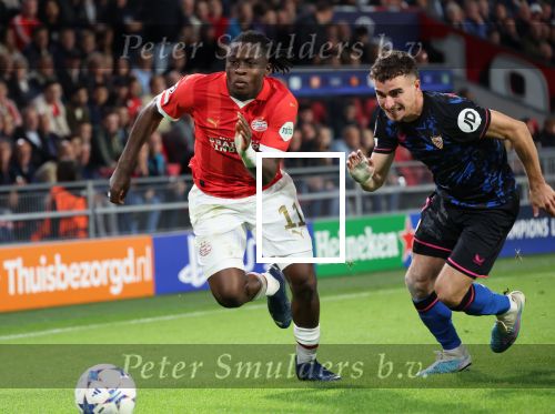 Eindhoven, 3 Oktober 2023
Championsleague PSV-Sevilla, eindstand 2-2
Johan Bakayoko met Adria Pedrosa