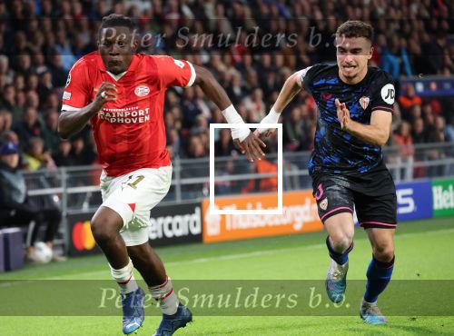 Eindhoven, 3 Oktober 2023
Championsleague PSV-Sevilla, eindstand 2-2
Johan Bakayoko met Adria Pedrosa
