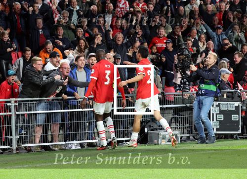 Eindhoven, 3 Oktober 2023
Championsleague PSV-Sevilla, eindstand 2-2
Jordan Teze scoort 2-2  met Hirving