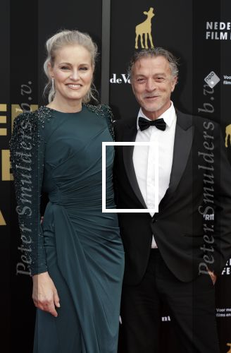 Utrecht 29 september 2023
Uitreiking gouden kalveren in de schouwburg van Utrecht. Jurgen Smit en Marit v Bohemen en haar dochter