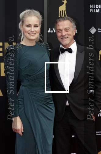 Utrecht 29 september 2023
Uitreiking gouden kalveren in de schouwburg van Utrecht. Jurgen Smit en Marit v Bohemen en haar dochter