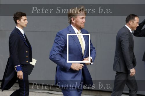 Amsterdam 5 oktober 2023
Koning Willem Alexander arriveert bij koninklijk paleis op de dam en staat de pers te woord ivm lidsmaatschap Prins Bernhard aan partij van Adolf Hitler