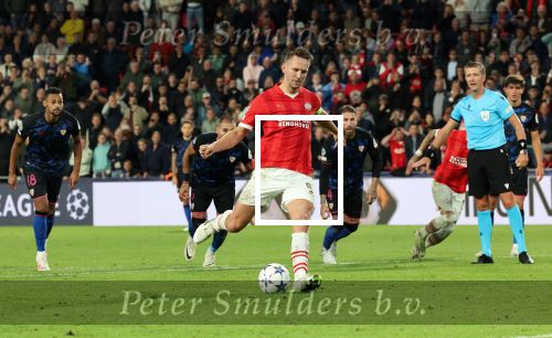 Eindhoven, 3 Oktober 2023
Championsleague PSV-Sevilla, eindstand 2-2
Luuk de Jong scoort 1-1 met penalty