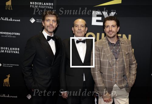 Utrecht 29 september 2023
Uitreiking gouden kalveren in de schouwburg van Utrecht. Ramsey Nasr met zijn vader en broer Shariff Nasr