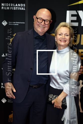 Utrecht 29 september 2023
Uitreiking gouden kalveren in de schouwburg van Utrecht. Renee Soutendijk met man Thed Lensen