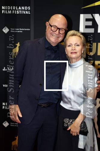 Utrecht 29 september 2023
Uitreiking gouden kalveren in de schouwburg van Utrecht. Renee Soutendijk met man Thed Lensen