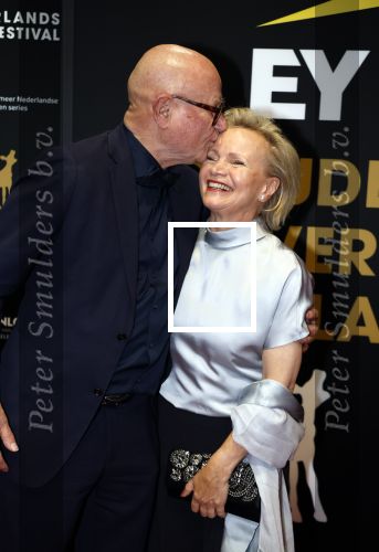 Utrecht 29 september 2023
Uitreiking gouden kalveren in de schouwburg van Utrecht. Renee Soutendijk met man Thed Lensen