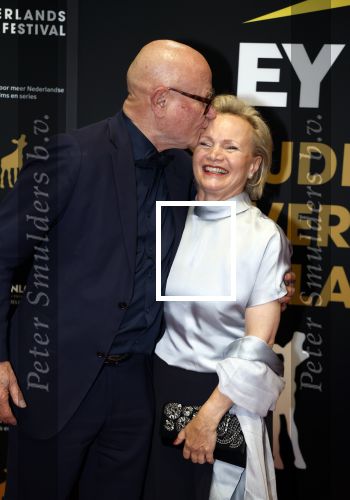 Utrecht 29 september 2023
Uitreiking gouden kalveren in de schouwburg van Utrecht. Renee Soutendijk met man Thed Lensen