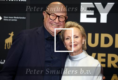 Utrecht 29 september 2023
Uitreiking gouden kalveren in de schouwburg van Utrecht. Renee Soutendijk met man Thed Lensen